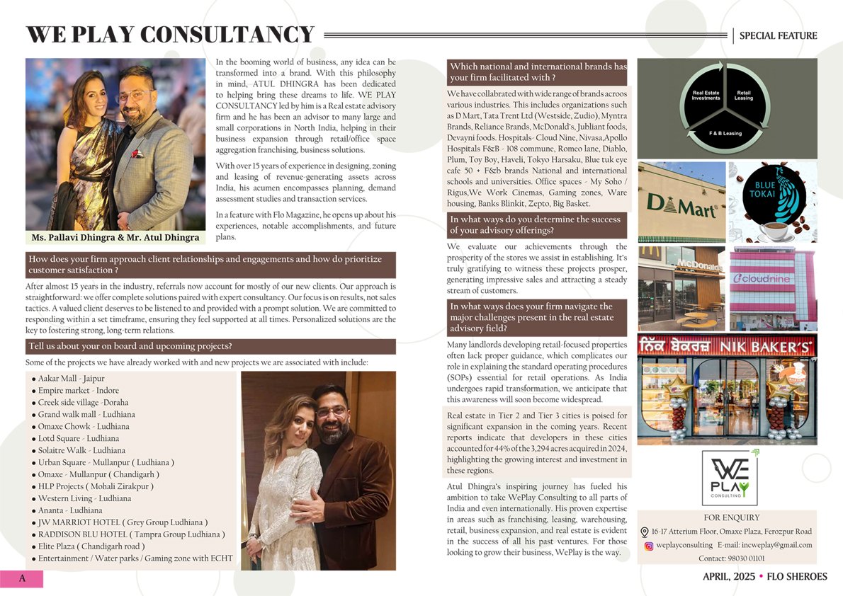 Newspaper coverage of Atul Dhingra and WePlay Reality in regional Punjab press